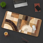 Earth Tone Geometric Arches desk mat — product mockup 3