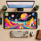 Psychedelic Planet Highway desk mat — product mockup 2