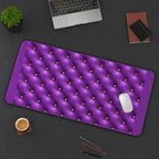 Purple Buttoned Upholstery Pattern desk mat — product mockup 3