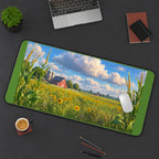 Red Barn and Sunflower Field desk mat — product mockup 3