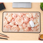 Soft Blush Peony Bouquet desk mat — product mockup 1