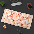 Soft Blush Peony Bouquet desk mat — product mockup 3