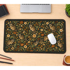 Raccoons in a Folk Flower Garden desk mat — product mockup 1