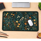 Dark Garden Wildflower Repeat desk mat — product mockup 1