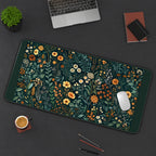 Dark Garden Wildflower Repeat desk mat — product mockup 3