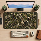 Gothic Skulls and Ribcages desk mat — product mockup 2