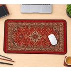 Ornate Red Persian Rug Pattern desk mat — product mockup 1