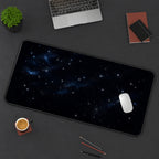 Deep Navy Scattered Starfield desk mat — product mockup 3