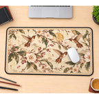 Vintage Hummingbirds and Blossoms desk mat — product mockup 1