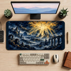 Golden Tree Above Ruined Lands desk mat — product mockup 2