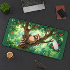 Raccoon in an Apple Tree desk mat — product mockup 3
