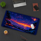 Pixel Night Drive by the Bay desk mat — product mockup 3