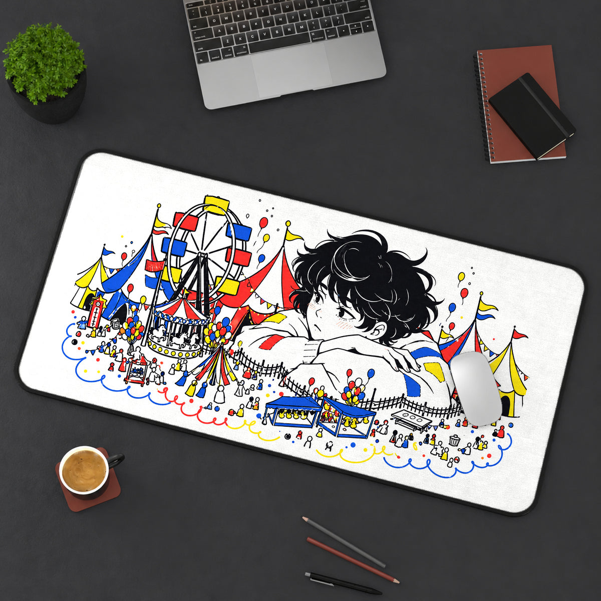 Anime Boy Circus Daydream desk mat — product mockup 3