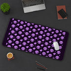 Purple Tiny Skull Pattern desk mat — product mockup 3