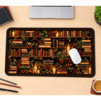 Candlelit Ivy Bookshelves desk mat — product mockup 1