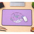 Purple Whale and Moon Doodles desk mat — product mockup 1