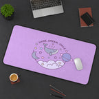 Purple Whale and Moon Doodles desk mat — product mockup 3
