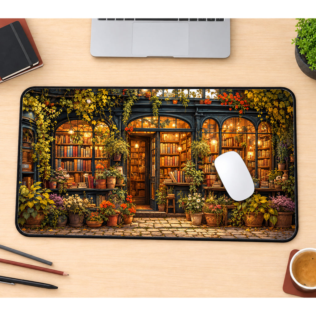 Cozy Bookstore Desk Mat — product mockup 1