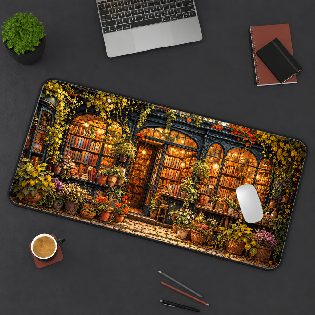 Cozy Bookstore Desk Mat — product mockup 3