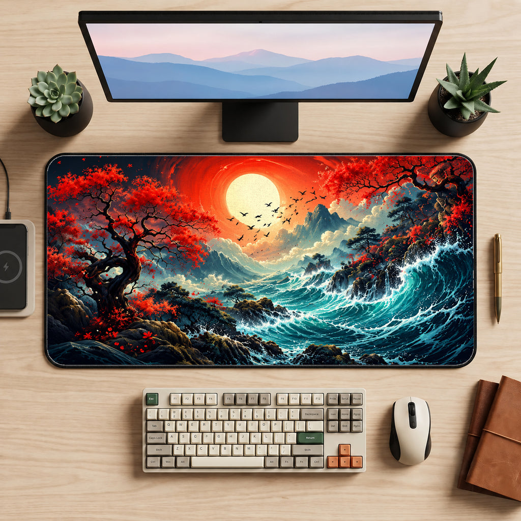 Moonlit Ocean Passage Desk Mat — product mockup 2