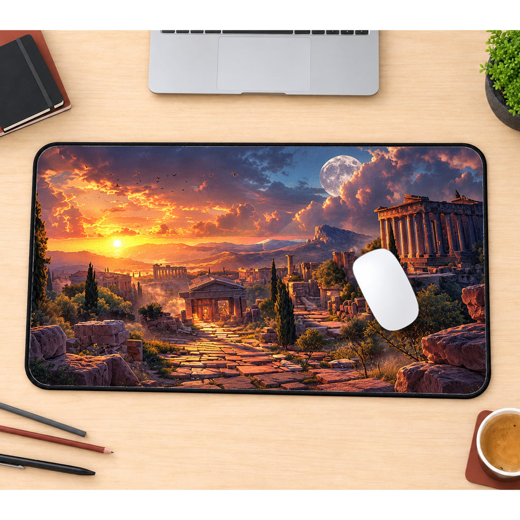 Ancient Greek Sunset Desk Mat — product mockup 1