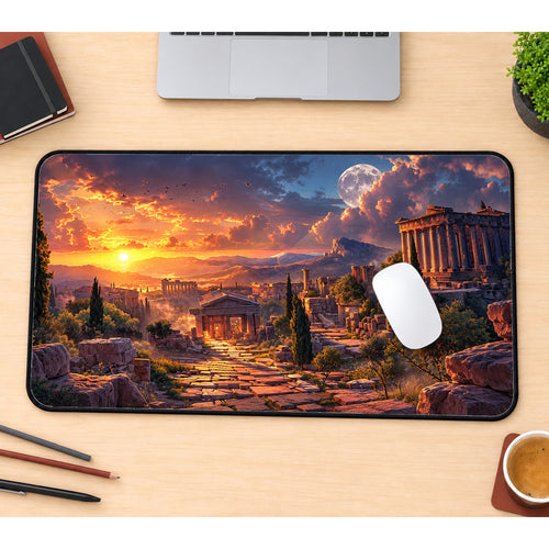 Ancient Greek Sunset Desk Mat — product mockup 1