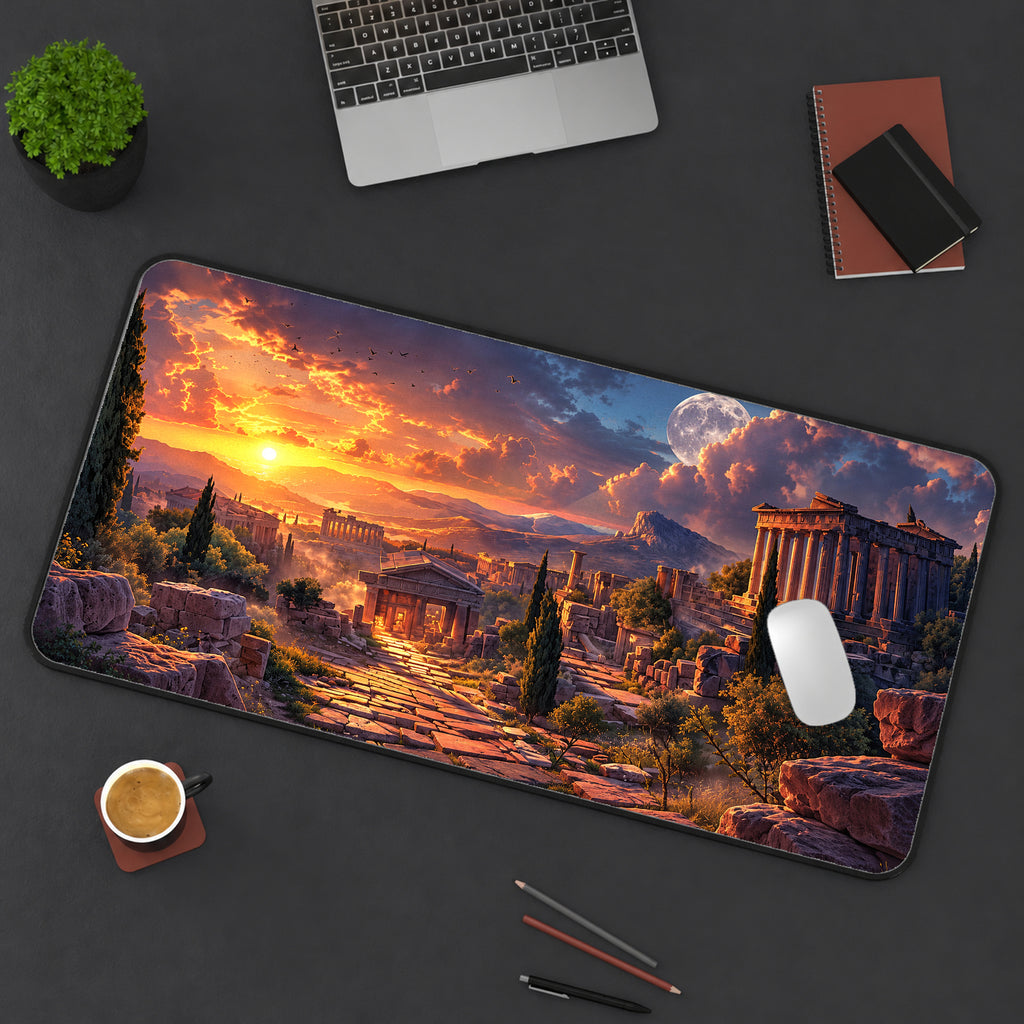 Ancient Greek Sunset Desk Mat — product mockup 3