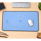 Blue Cute Interface Pattern desk mat — product mockup 1