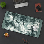 Spirit Wolf in a Snowy Forest desk mat — product mockup 3