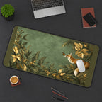Botanical Fox and Butterflies desk mat — product mockup 3