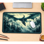 Dark Dragon over a Pine Valley desk mat — product mockup 1