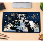 Rock Star Cats with Guitar desk mat — product mockup 1
