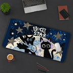 Rock Star Cats with Guitar desk mat — product mockup 3
