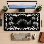 Centipede and Thorned Flowers desk mat — product mockup 2