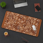 Brown Fawn Spot Pattern desk mat — product mockup 3