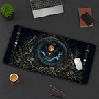 Ouroboros Snake Around the Moon desk mat — product mockup 3