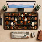 Autumn Ghost Reading Shelves desk mat — product mockup 2