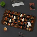Autumn Ghost Reading Shelves desk mat — product mockup 3