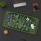 Wildflower Botanical Specimen Border desk mat — product mockup 3