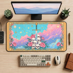 Pastel Sword, Skulls and Roses desk mat — product mockup 2