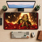 Goblin Princess in Warm Firelight desk mat — product mockup 2