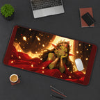 Goblin Princess in Warm Firelight desk mat — product mockup 3