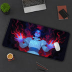 Blue Specter with Red Magic desk mat — product mockup 3