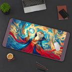 Otter Sorcerer with a Water Orb desk mat — product mockup 3