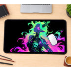 Neon Necromancer Portrait desk mat — product mockup 1