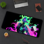Neon Necromancer Portrait desk mat — product mockup 3