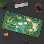 Two Ducks on a Lily Pond desk mat — product mockup 3