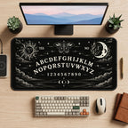 Celestial Spirit Board Alphabet desk mat — product mockup 2