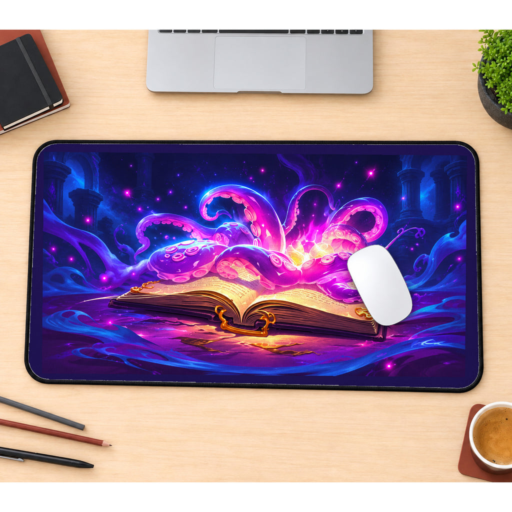 Glowing Tentacles from a Spellbook desk mat — product mockup 1