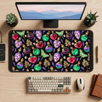 Jewel Toned Love Potion Pattern desk mat — product mockup 2